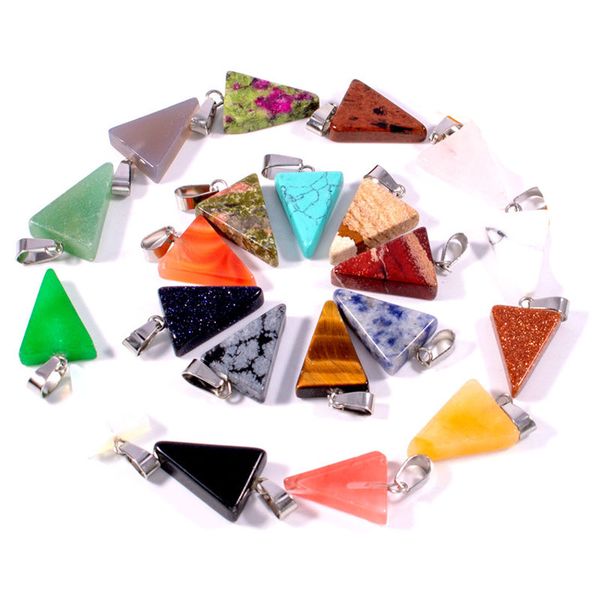 natural stone crystal quartz triangle diy pendant necklaces jewelry for women men decor fashion accessories, Silver
natural stone crystal quartz triangle diy pendant necklaces jewelry for women men decor fashion accessories, Silver