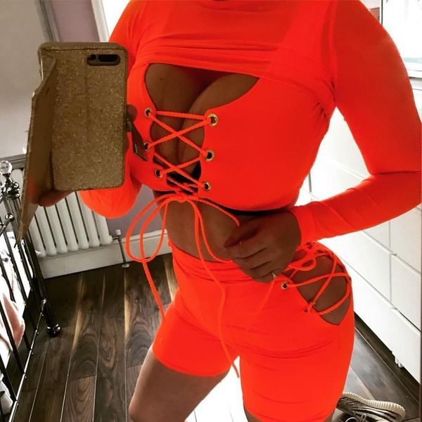 bkld 3 piece set women bodycon orange crop short pants sets for women festival clothing summer club party outfits women, Gray
bkld 3 piece set women bodycon orange crop short pants sets for women festival clothing summer club party outfits women, Gray
