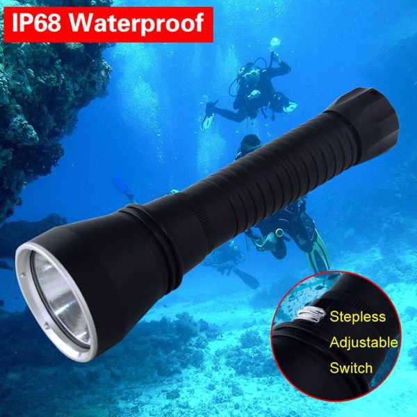 xhp70 led 4000lm diving torch waterproof lanterna underwater light 26650 powered super brightness stepless dimming
xhp70 led 4000lm diving torch waterproof lanterna underwater light 26650 powered super brightness stepless dimming