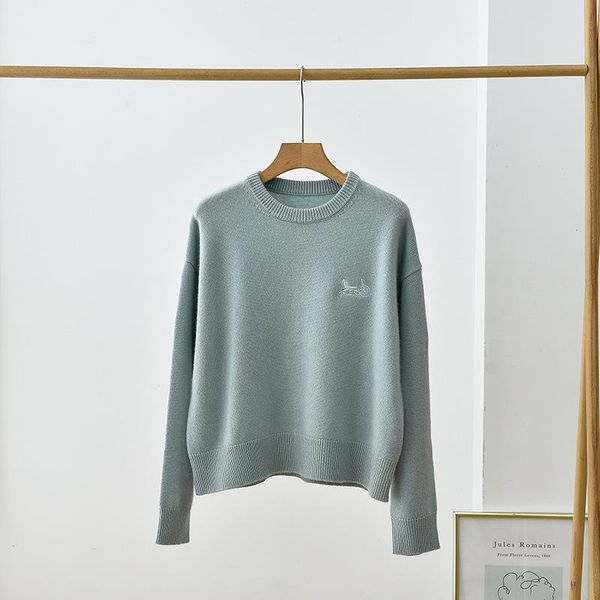 women's sweaters masigocn winter relaxed 100% cashmere embroidery knitwearr sweater crewneck long sleeve warm jumpers, White;black
women's sweaters masigocn winter relaxed 100% cashmere embroidery knitwearr sweater crewneck long sleeve warm jumpers, White;black