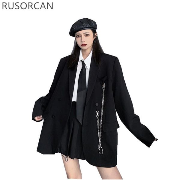 women's suits & blazers spring korean version loose mid-length temperament double-breasted simple solid color long-sleeved suit jacket, White;black
women's suits & blazers spring korean version loose mid-length temperament double-breasted simple solid color long-sleeved suit jacket, White;black