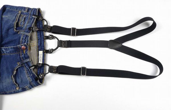 fashion suspenders leather 6 clips brace trousers strap black heavy duty y back suspenders adjustable clip on, Black;white
fashion suspenders leather 6 clips brace trousers strap black heavy duty y back suspenders adjustable clip on, Black;white