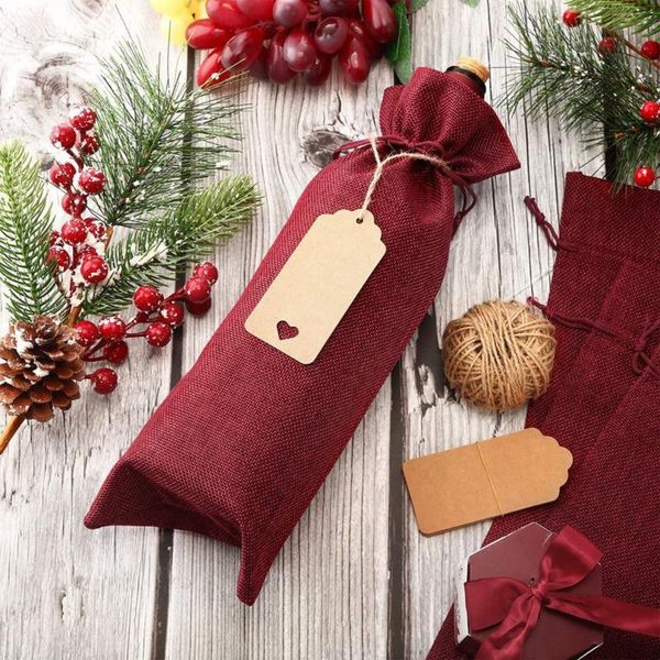 gift wrap 10pc 15*35cm rustic jute burlap wine bags drawstring bottle covers reusable package
gift wrap 10pc 15*35cm rustic jute burlap wine bags drawstring bottle covers reusable package