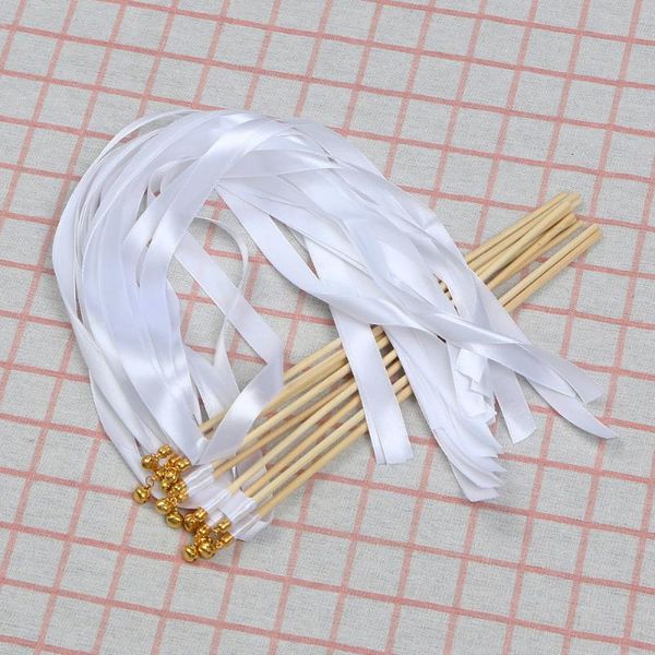 party decoration 10pcs white wedding delicate ribbon streamers fairy stick cheer props supplies favors with golden bell
party decoration 10pcs white wedding delicate ribbon streamers fairy stick cheer props supplies favors with golden bell