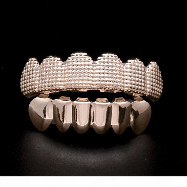 rosegold gold silver plated hip hop lattice shape teeth grillz & bootom groll set with silicone vampire teeth party jewelry, Black
rosegold gold silver plated hip hop lattice shape teeth grillz & bootom groll set with silicone vampire teeth party jewelry, Black