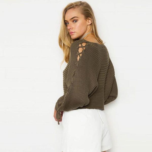 women's sweaters wkoud women hollow out solid fashion candy color bandage sleeve knitted pullovers winter streetwear y8154, White;black
women's sweaters wkoud women hollow out solid fashion candy color bandage sleeve knitted pullovers winter streetwear y8154, White;black