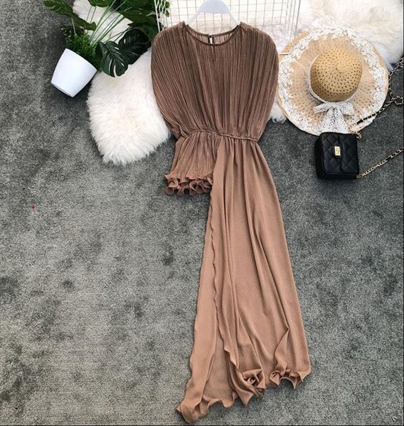 summer pleated round neck slim chiffon shirt womens casual wild sleeveless shirt solid color fashion personality wa479, White
summer pleated round neck slim chiffon shirt womens casual wild sleeveless shirt solid color fashion personality wa479, White