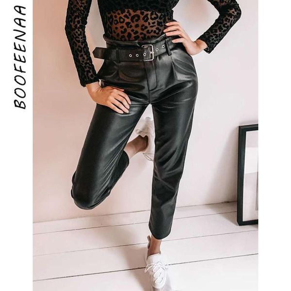 women's pants & capris boofeenaa slim fit belted black pu leather women fashion clothes faux trousers pencil c68-ai79, Black;white
women's pants & capris boofeenaa slim fit belted black pu leather women fashion clothes faux trousers pencil c68-ai79, Black;white