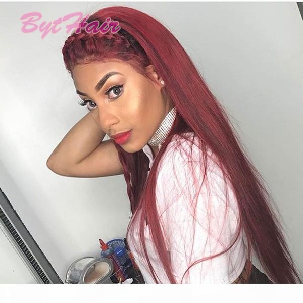bythair red burgundy color human hair full lace wig silky straight virgin brazilian 99j lace front wigs part, Black;brown
bythair red burgundy color human hair full lace wig silky straight virgin brazilian 99j lace front wigs part, Black;brown