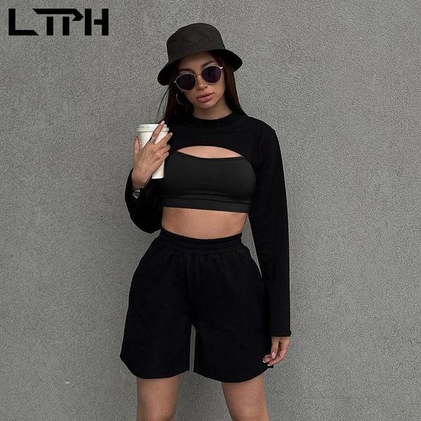 women's tracksuits ltph fashion sports three piece set women casual sets solid color all-match outfits high waist shorts 2021 autumn, Gray
women's tracksuits ltph fashion sports three piece set women casual sets solid color all-match outfits high waist shorts 2021 autumn, Gray