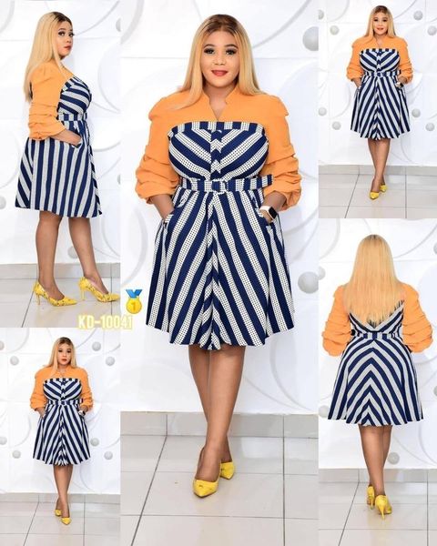casual dresses 2021 women's spring and autumn dress african v-neck puff sleeve striped printed polyester plus size knee-length, Black;gray
casual dresses 2021 women's spring and autumn dress african v-neck puff sleeve striped printed polyester plus size knee-length, Black;gray
