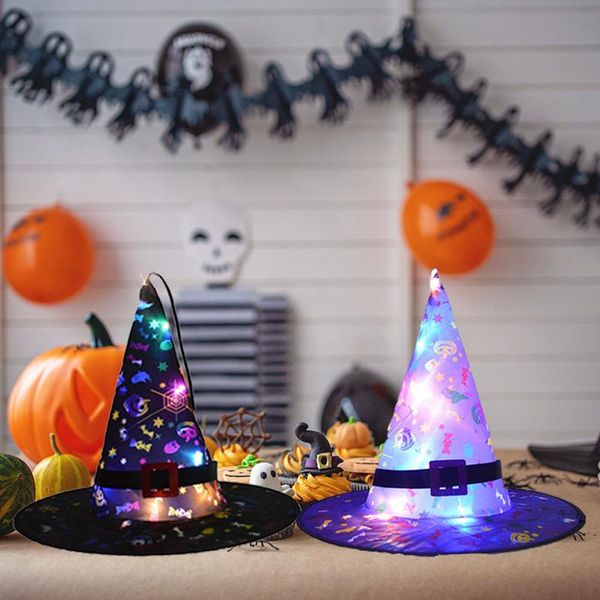 party hats halloween decoration hat glowing ghost witch with led lights garden tree horror atmosphere room ornament
party hats halloween decoration hat glowing ghost witch with led lights garden tree horror atmosphere room ornament