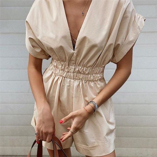 women's jumpsuits & rompers blsqr elegant women playsuits v-neck short sleeve solid female romper jumpsuit spring autumn ladies overall, Black;white
women's jumpsuits & rompers blsqr elegant women playsuits v-neck short sleeve solid female romper jumpsuit spring autumn ladies overall, Black;white