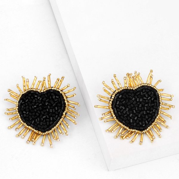 earring 2020 love peach heart rice beads exaggerated personality female jewelry, Golden
earring 2020 love peach heart rice beads exaggerated personality female jewelry, Golden