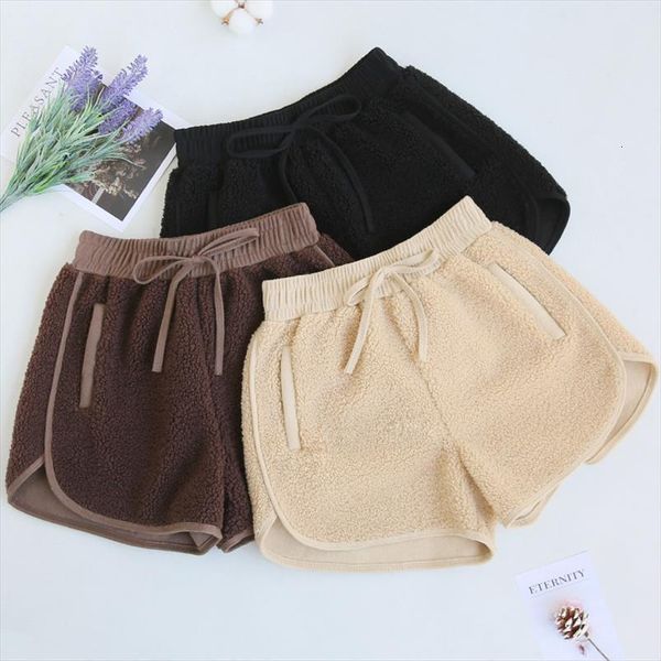 velvet loose drawstring straight womens short cashmere black brown patchwork solid casual, White;black
velvet loose drawstring straight womens short cashmere black brown patchwork solid casual, White;black