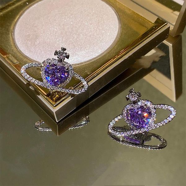Dangle & Chandelier Korean Style Purple Rhinestone Heart-shaped Planet Ins Fashion Ladies Earrings 2021 Trend Elegant Party Accessory Women, Silver
Dangle & Chandelier Korean Style Purple Rhinestone Heart-shaped Planet Ins Fashion Ladies Earrings 2021 Trend Elegant Party Accessory Women, Silver