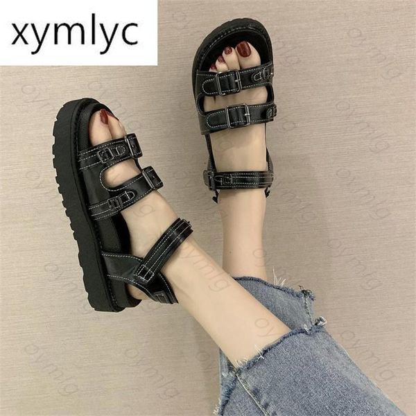 sandals round toe thick-soled sports female summer style buckle strap fairy open-toe beach shoes tide, Black
sandals round toe thick-soled sports female summer style buckle strap fairy open-toe beach shoes tide, Black