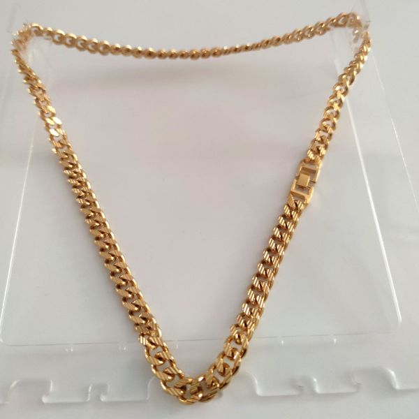 classics 10k fine solid gold finish stripe cuban curb chain necklace 24" heavy jewelry thick, Silver
classics 10k fine solid gold finish stripe cuban curb chain necklace 24" heavy jewelry thick, Silver