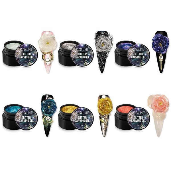 nail gel 6pcs polish glue set 3d carving gels varnish sculptural solid art paint reliable, Red;pink 
nail gel 6pcs polish glue set 3d carving gels varnish sculptural solid art paint reliable, Red;pink