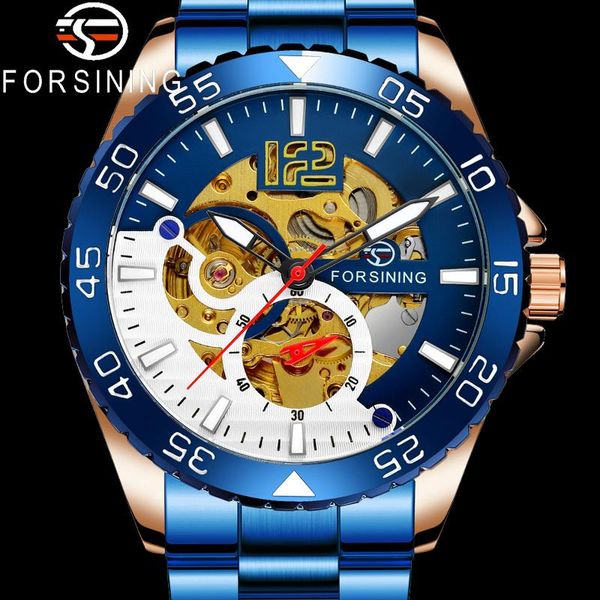 wristwatches forsining automatic mechanical wristwatch military male clock blue stainless steel skeleton man watch gift 822, Slivery;brown
wristwatches forsining automatic mechanical wristwatch military male clock blue stainless steel skeleton man watch gift 822, Slivery;brown