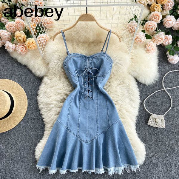 women retro denim strap dress korean off shoulder sleeveless dresses summer fashion streetwear short dress 210715, Black;gray
women retro denim strap dress korean off shoulder sleeveless dresses summer fashion streetwear short dress 210715, Black;gray