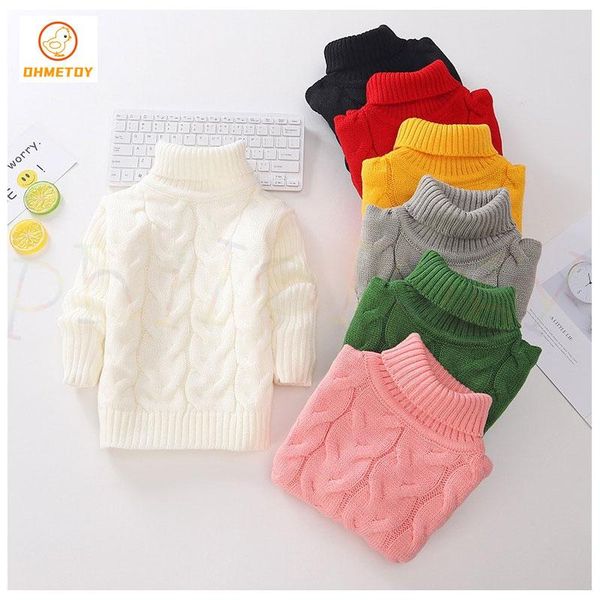 pullover ohmetoy 2t-8t pure color winter boy girl kid thick knitted bottoming turtleneck shirts solid high collar sweater, Blue
pullover ohmetoy 2t-8t pure color winter boy girl kid thick knitted bottoming turtleneck shirts solid high collar sweater, Blue