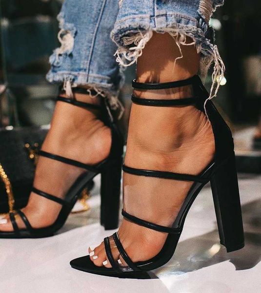 dress shoes lanlojer 2021 gladiator women pumps sandals transparent pvc strap ankle high heels ladies party wedding, Black
dress shoes lanlojer 2021 gladiator women pumps sandals transparent pvc strap ankle high heels ladies party wedding, Black