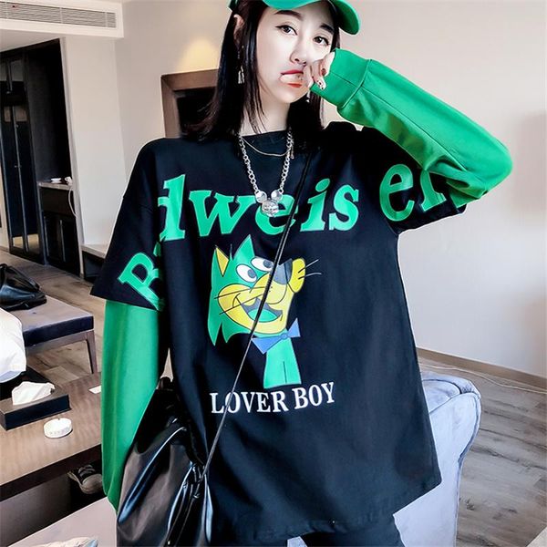 women's t-shirt 2021 autumn harajuku streetwear hip hop t shirt casual long sleeve cute cartoon print kawaii punk femaales, White
women's t-shirt 2021 autumn harajuku streetwear hip hop t shirt casual long sleeve cute cartoon print kawaii punk femaales, White