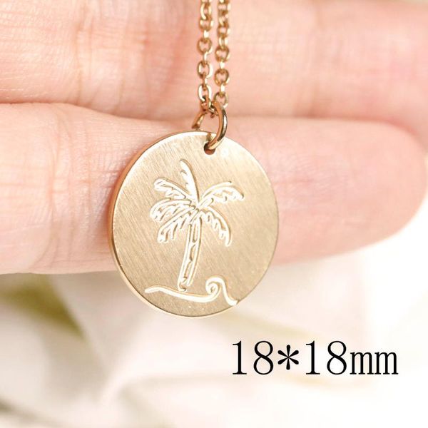 pendant necklaces unique gold disk necklace minimalist plam tree charms 18mm stainless steel beachy symbol jewelry for her friendship gifts, Silver
pendant necklaces unique gold disk necklace minimalist plam tree charms 18mm stainless steel beachy symbol jewelry for her friendship gifts, Silver