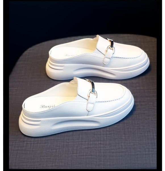sandals summer thick platform women mule shoes white leather loafers casual pumps walking zapatillas mujer, Black
sandals summer thick platform women mule shoes white leather loafers casual pumps walking zapatillas mujer, Black
