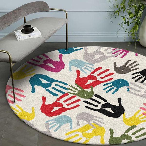 carpets fashionable modern simple color art palm print circular living room bedroom anti slip mat carpet
carpets fashionable modern simple color art palm print circular living room bedroom anti slip mat carpet