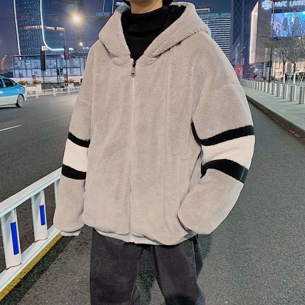 lamb wool men's winter thickening and cashmere young students' jacket korean fashion loose cotton padded, Black;brown
lamb wool men's winter thickening and cashmere young students' jacket korean fashion loose cotton padded, Black;brown