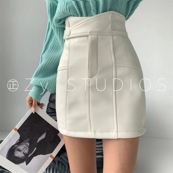 autumn winter short pu leather skirt women japanese black high waist pocket pleated jk skirt girls harajuku style mini skirt 211120
autumn winter short pu leather skirt women japanese black high waist pocket pleated jk skirt girls harajuku style mini skirt 211120