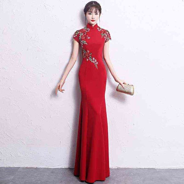 prom luxury boutique occasion dresses chine toast 2021 bride red long banquet evening female fishtail cheongsam, Black
prom luxury boutique occasion dresses chine toast 2021 bride red long banquet evening female fishtail cheongsam, Black