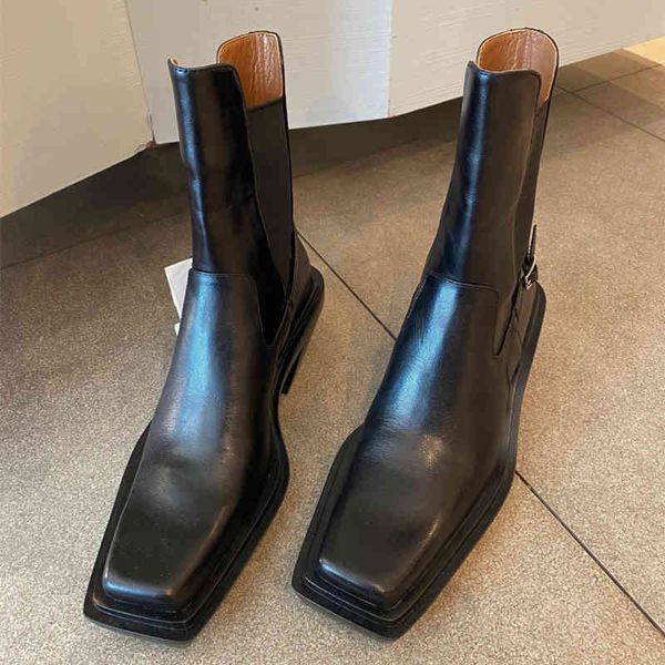 dress shoes new fashion chelsea short boots women square heel buckle handmade ankle toe platform female u5f6, Black
dress shoes new fashion chelsea short boots women square heel buckle handmade ankle toe platform female u5f6, Black