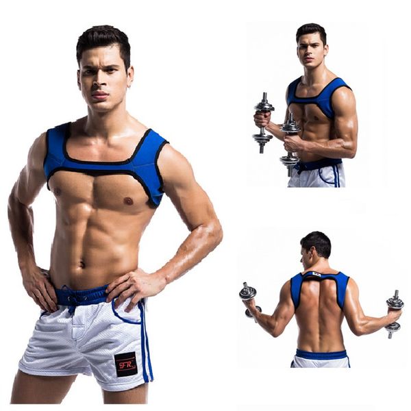 neoprene harness shoulder strap men's fitness shoulderpads muscles exercise shoulder protectors fitness body posture brace back support, Black;blue
neoprene harness shoulder strap men's fitness shoulderpads muscles exercise shoulder protectors fitness body posture brace back support, Black;blue