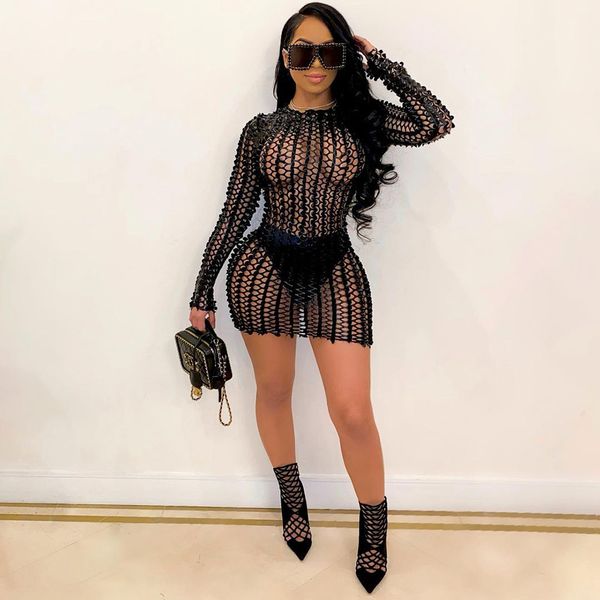 hole hollow out party night club dress women transparent plus size long sleeve bodycon mini dresses d83-cc21, Black;gray
hole hollow out party night club dress women transparent plus size long sleeve bodycon mini dresses d83-cc21, Black;gray