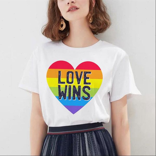 lgbt t shirt women love wins rainbow t shirt harajuku gay love is love shirt funny t kawaii femme tee, White
lgbt t shirt women love wins rainbow t shirt harajuku gay love is love shirt funny t kawaii femme tee, White