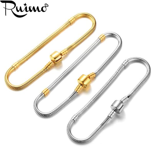 charm bracelets ruimo 316l stainless steel plating gold snake chains for diy european women charms beads jewelry making 5pcs, Golden;silver
charm bracelets ruimo 316l stainless steel plating gold snake chains for diy european women charms beads jewelry making 5pcs, Golden;silver