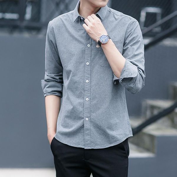 men's casual shirts men 2021 spring trend shirt long sleeved oxford fabric handsome all-match white clothing, White;black
men's casual shirts men 2021 spring trend shirt long sleeved oxford fabric handsome all-match white clothing, White;black