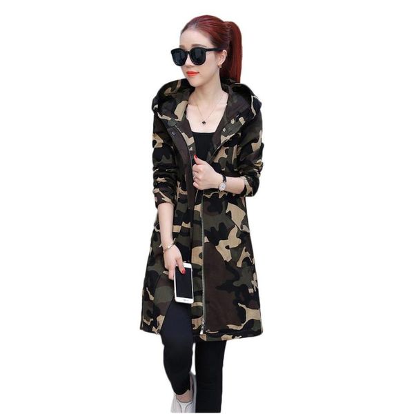 women's trench coats spring jaqueta feminino long camouflage clothes 2021 autumn korean hooded cardigan coat casual fashion outerwear f, Tan;black
women's trench coats spring jaqueta feminino long camouflage clothes 2021 autumn korean hooded cardigan coat casual fashion outerwear f, Tan;black