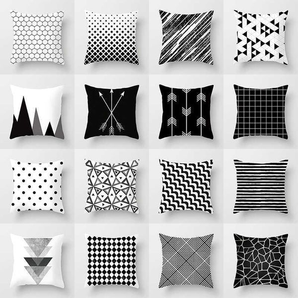cushion/decorative pillow kussenhoes geometrische zwart en wit polyester sierkussen case gestreepte gestippelde raster driehoekige art
cushion/decorative pillow kussenhoes geometrische zwart en wit polyester sierkussen case gestreepte gestippelde raster driehoekige art