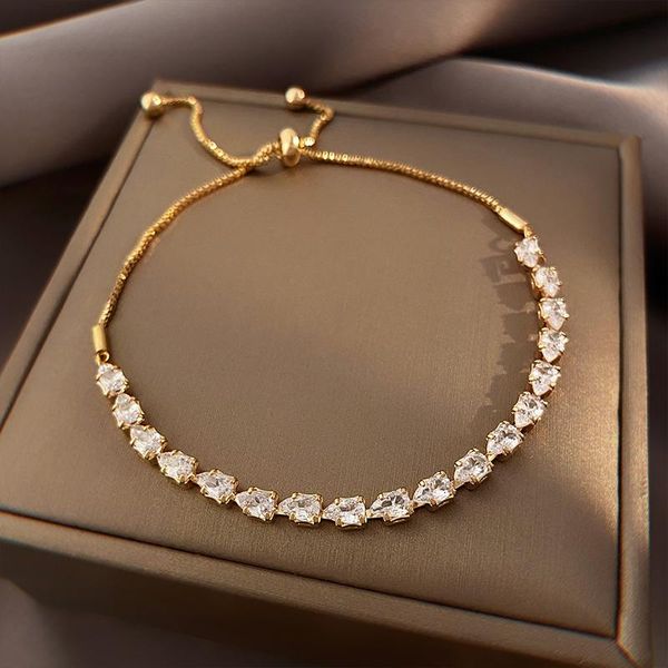 link, chain temperament light luxury bracelet female ins niche design high-level touch zircon minimalist bracelets a hundred adjustable, Black
link, chain temperament light luxury bracelet female ins niche design high-level touch zircon minimalist bracelets a hundred adjustable, Black