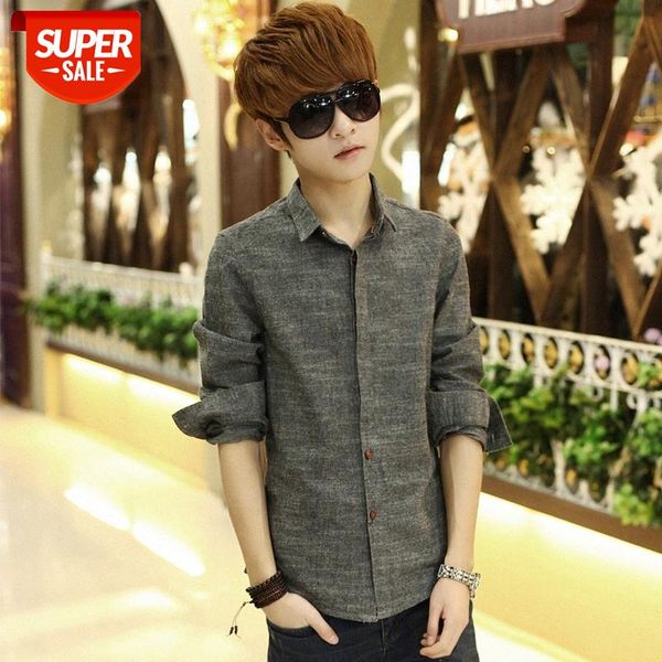 men's casual shirts, linen cotton and long-sleeved youth shirts #cb1k, White;black
men's casual shirts, linen cotton and long-sleeved youth shirts #cb1k, White;black