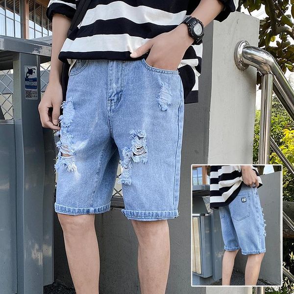 men's jeans 2021 summer trend five-point pants casual ripped shorts loose plus size straight men, Blue
men's jeans 2021 summer trend five-point pants casual ripped shorts loose plus size straight men, Blue