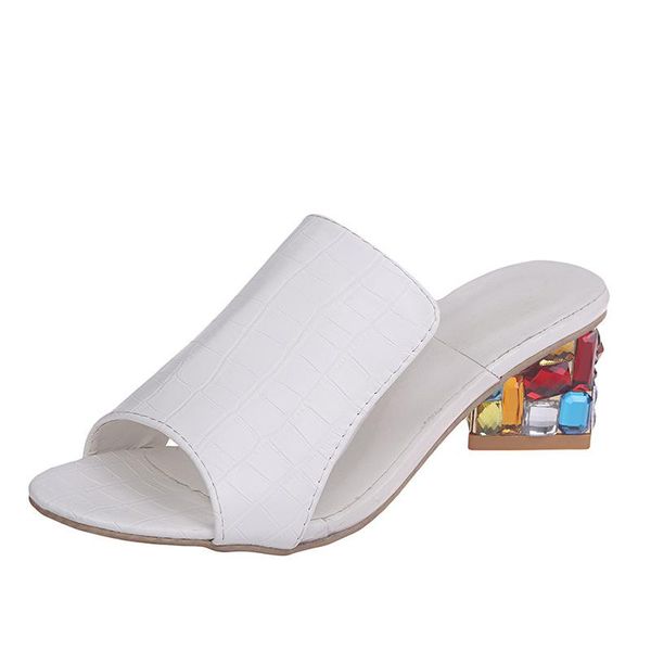 slippers summer women's shoes fish mouth fashion joker large size thick high heel ladies wear solid color 37-41, Black
slippers summer women's shoes fish mouth fashion joker large size thick high heel ladies wear solid color 37-41, Black