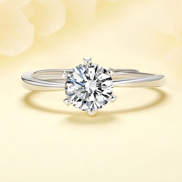 european and american fashion high-end tonglin creative fashion six-claw 1 karat d color ring s925 silver fashion ring female adjustable fac
european and american fashion high-end tonglin creative fashion six-claw 1 karat d color ring s925 silver fashion ring female adjustable fac