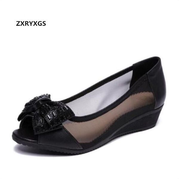 dress shoes 2021 est fish mouth cowhide mesh summer women sandals soft bottom wedge rhinestone bow fashion large size, Black
dress shoes 2021 est fish mouth cowhide mesh summer women sandals soft bottom wedge rhinestone bow fashion large size, Black