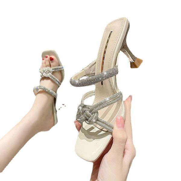 slippers women's bling shoes summer wine glass crystal rhinestone high heels party sandals, Black
slippers women's bling shoes summer wine glass crystal rhinestone high heels party sandals, Black