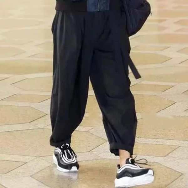 men's pants medium waist casual 2021 spring and summer fashion large loose wide legsmall leg, Black
men's pants medium waist casual 2021 spring and summer fashion large loose wide legsmall leg, Black